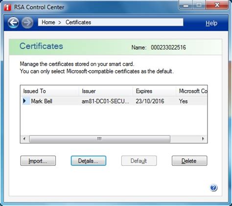 rsa smart card middleware 3.6|Storing a certificate for smart card logon on an RSA SecurID .